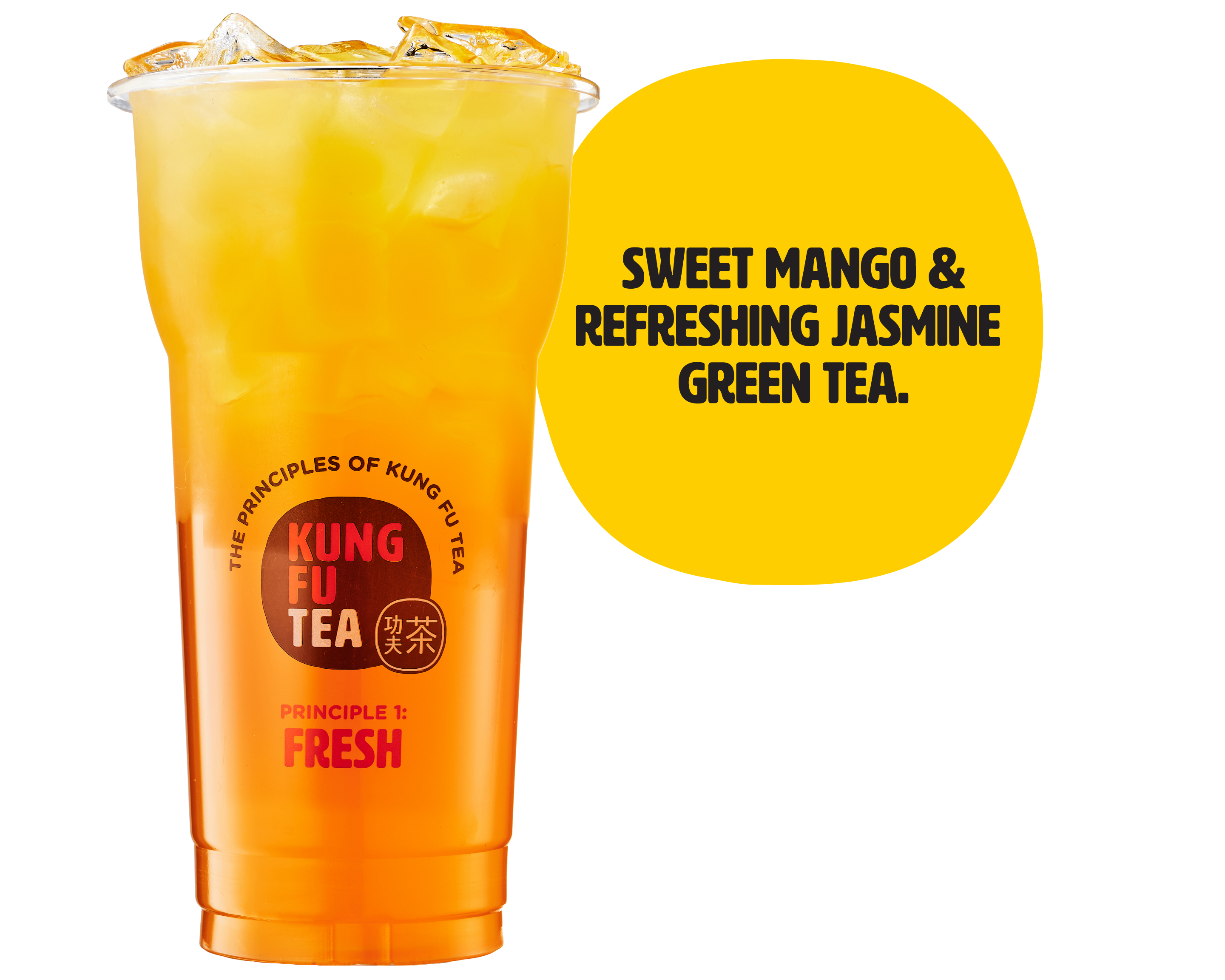 Order Mango Green Tea food online from Kung Fu Tea store, Pearland on bringmethat.com
