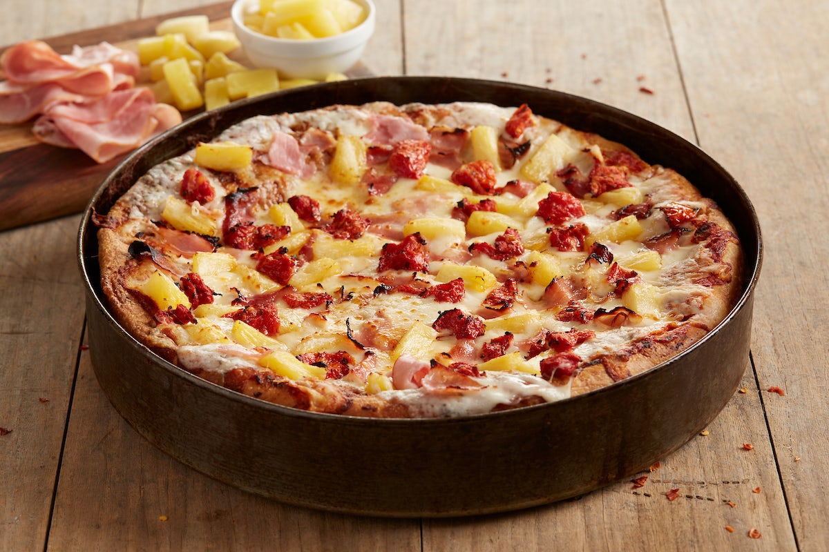 Order Sweet Pig® Pizza - Mini food online from Bj Restaurant & Brewhouse store, Sterling Heights on bringmethat.com