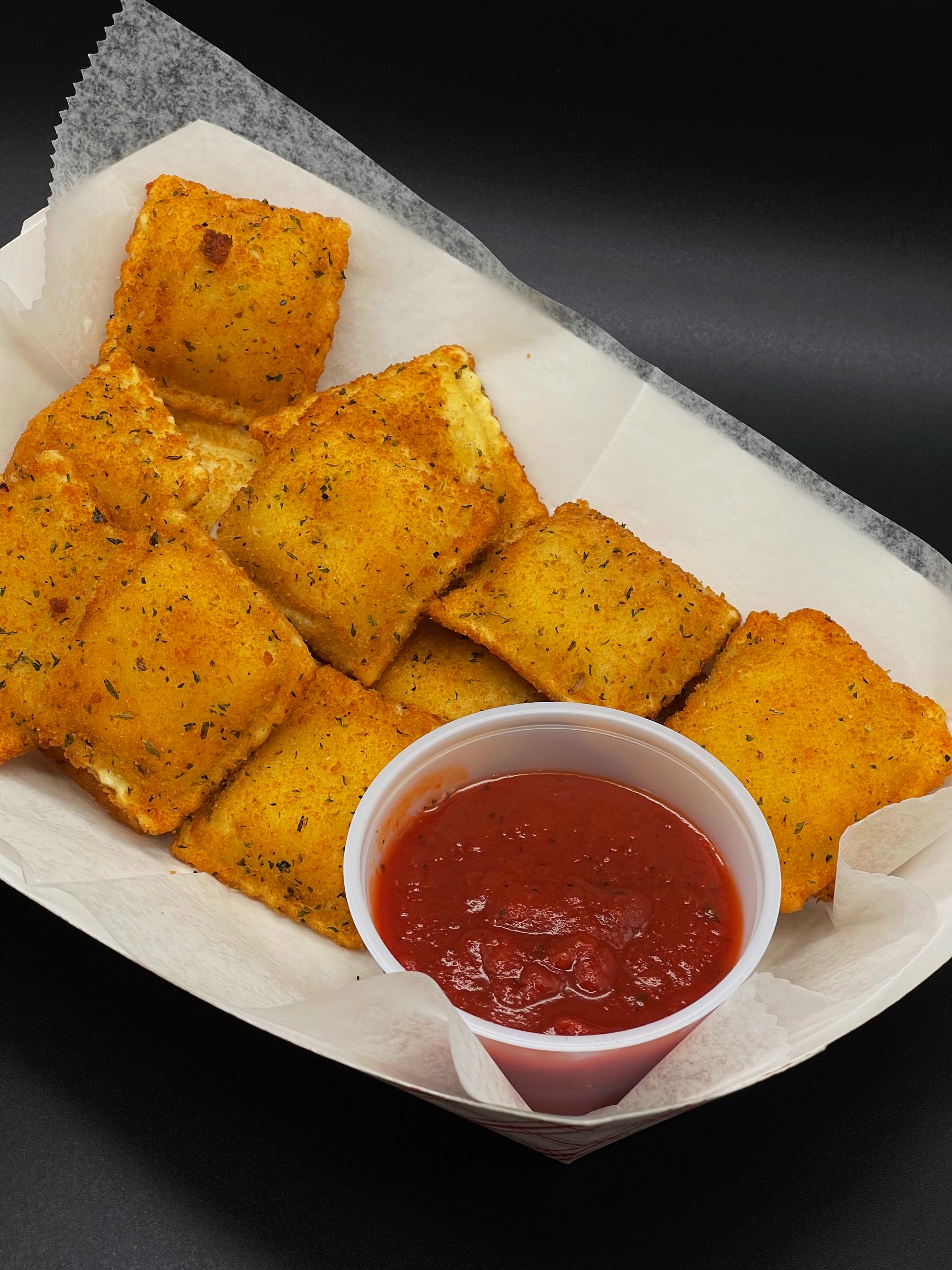 Order Fried Cheese Ravioli food online from Firehouse Pizza store, Normal on bringmethat.com