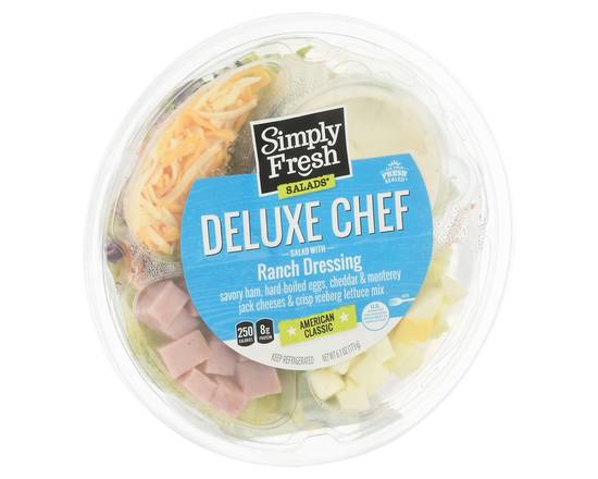 Order Simply Fresh · Deluxe Chef Salad with Ranch Dressing (6.1 oz) food online from Albertsons Express store, Yuma on bringmethat.com