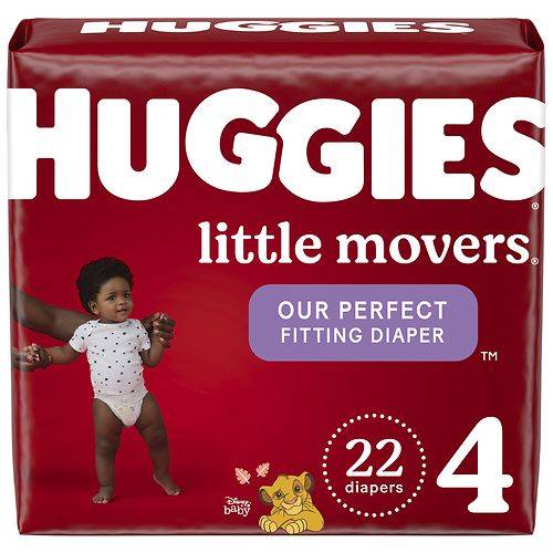 Order Huggies Little Movers Baby Diapers Size 4 - 22.0 ea food online from Walgreens store, Willimantic on bringmethat.com