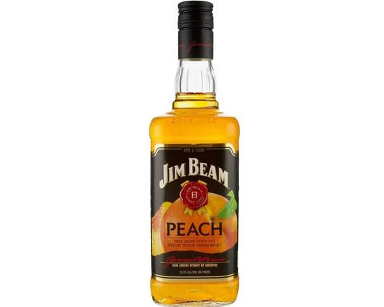 Order Jim Beam Peach Flavored, 750ml whiskey (32.5% ABV) food online from 50th Street Liquor, Beer & Wine store, Lubbock on bringmethat.com