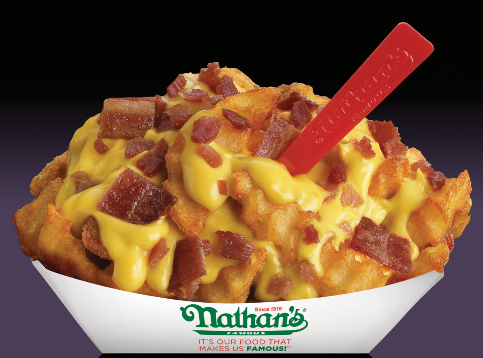Order Bacon Cheese Fries food online from Nathan's Famous store, Commack on bringmethat.com