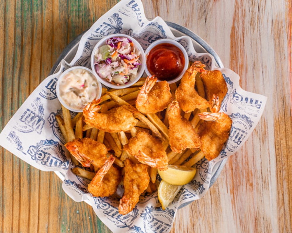 Order Fried Gulf Shrimp food online from Willie's Grill & Icehouse store, Hill Country Village on bringmethat.com