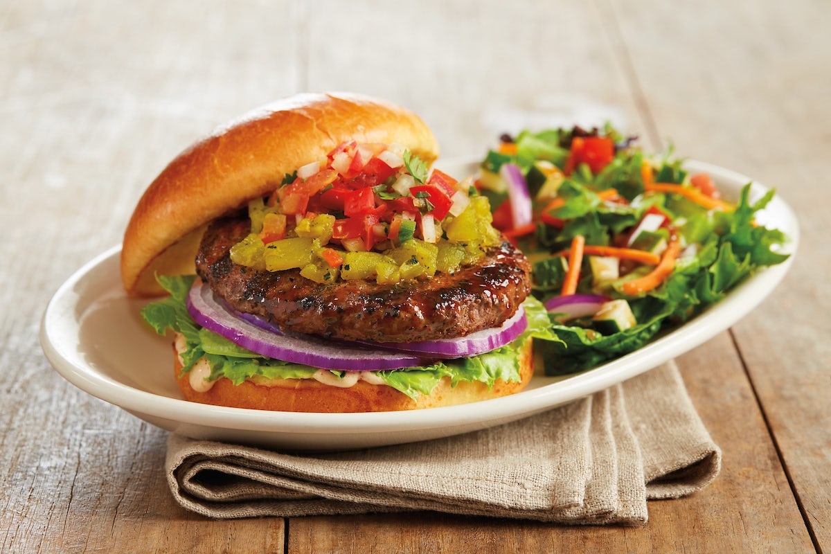 Order Enlightened Barbeque Bison Burger* food online from BJ's Restaurant & Brewhouse store, Pearland on bringmethat.com