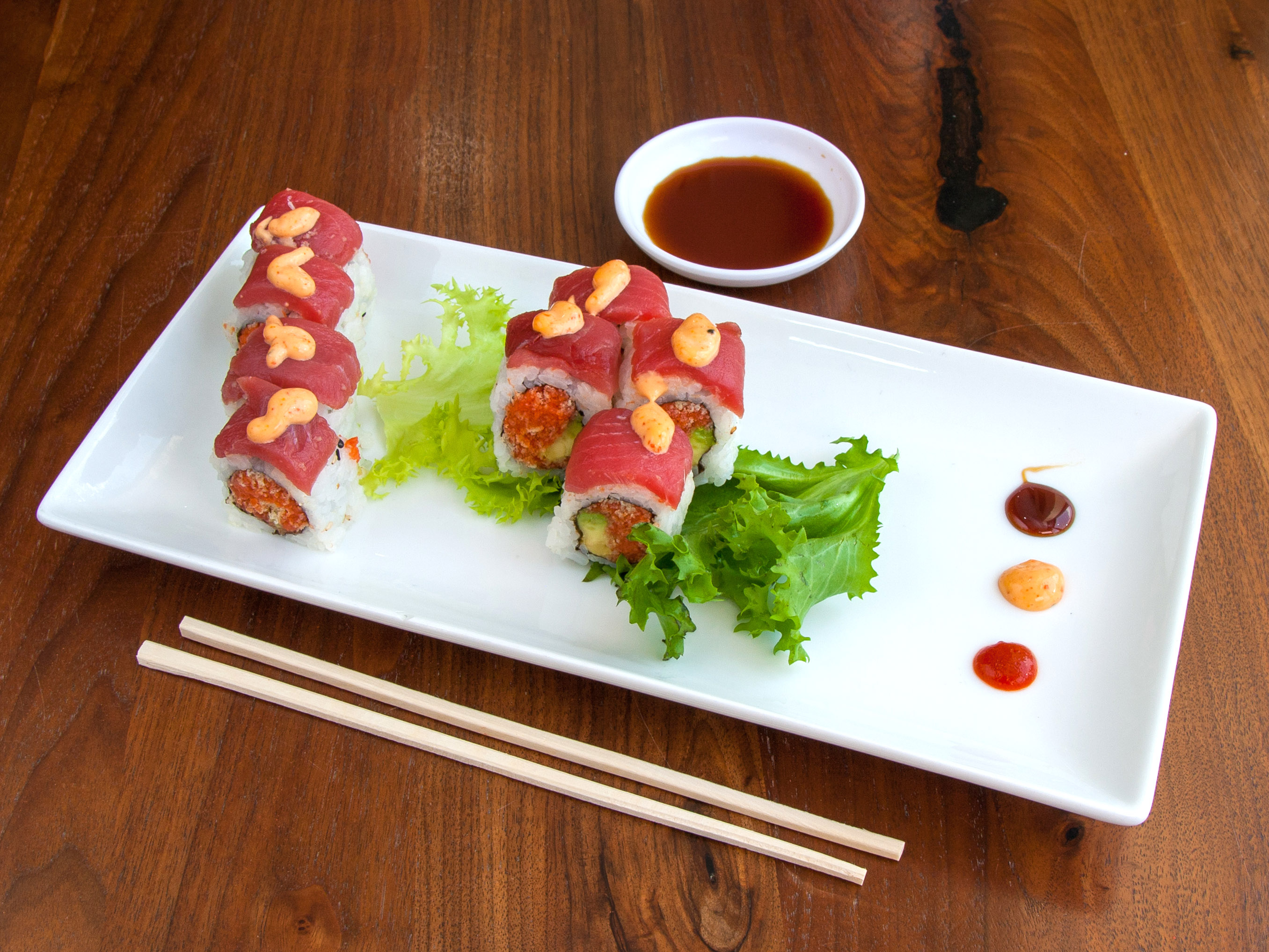 Order Red Dragon Roll food online from Kai Sushi store, Lombard on bringmethat.com