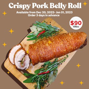 Order Crispy Pork Belly Roll (10lbs) food online from Max Restaurant store, Waipahu on bringmethat.com