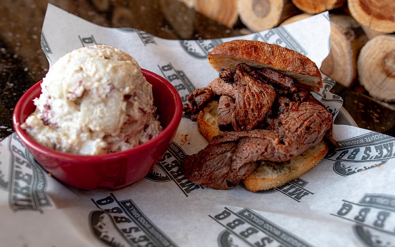 Order Signature Tri-Tip Sandwich food online from Mike Bbq store, Escondido on bringmethat.com