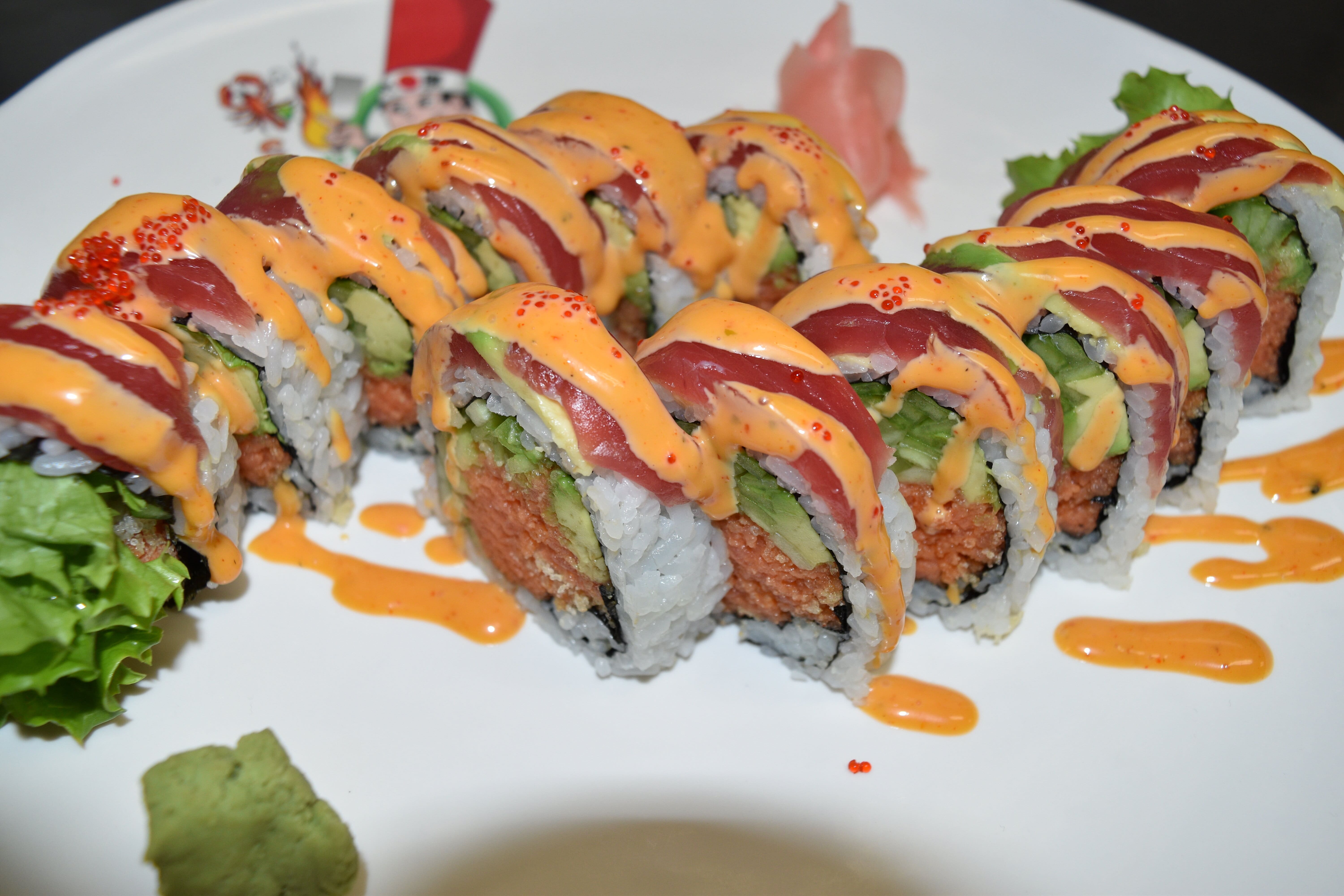 Order Red Dragon Roll food online from Aodake Sushi And Hibachi store, Darien on bringmethat.com