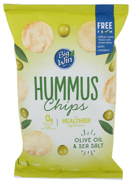 Order Big Win Hummus Chip Sea Salt & Olive Oil (4 oz) food online from Rite Aid store, Eugene on bringmethat.com