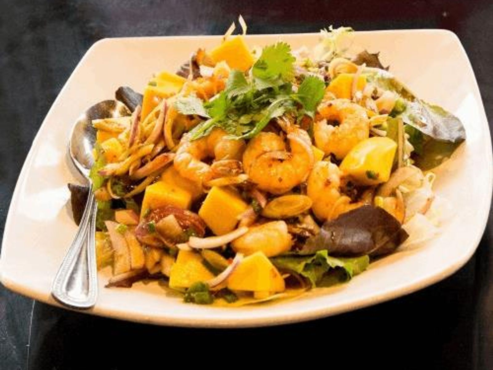 Order Lemongrass Prawns Salad food online from Thai Thani Kitchen store, Seattle on bringmethat.com