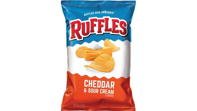 Order Ruffles Cheddar And Sour Cream Potato Chips food online from Exxon Constant Friendship store, Abingdon on bringmethat.com