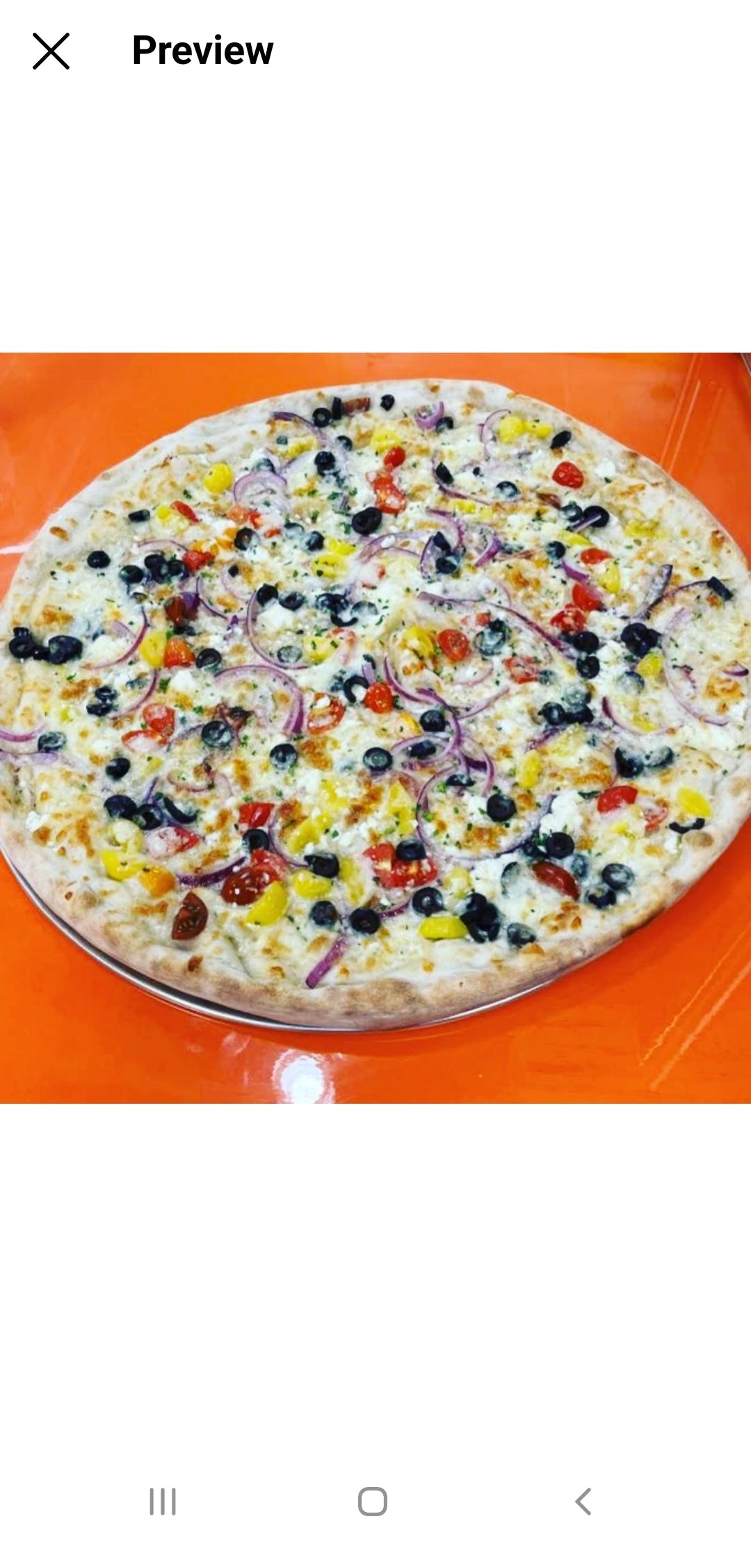 Order Greek Pizza - Round 18" food online from J-Joe Berrylicious store, White Plains on bringmethat.com