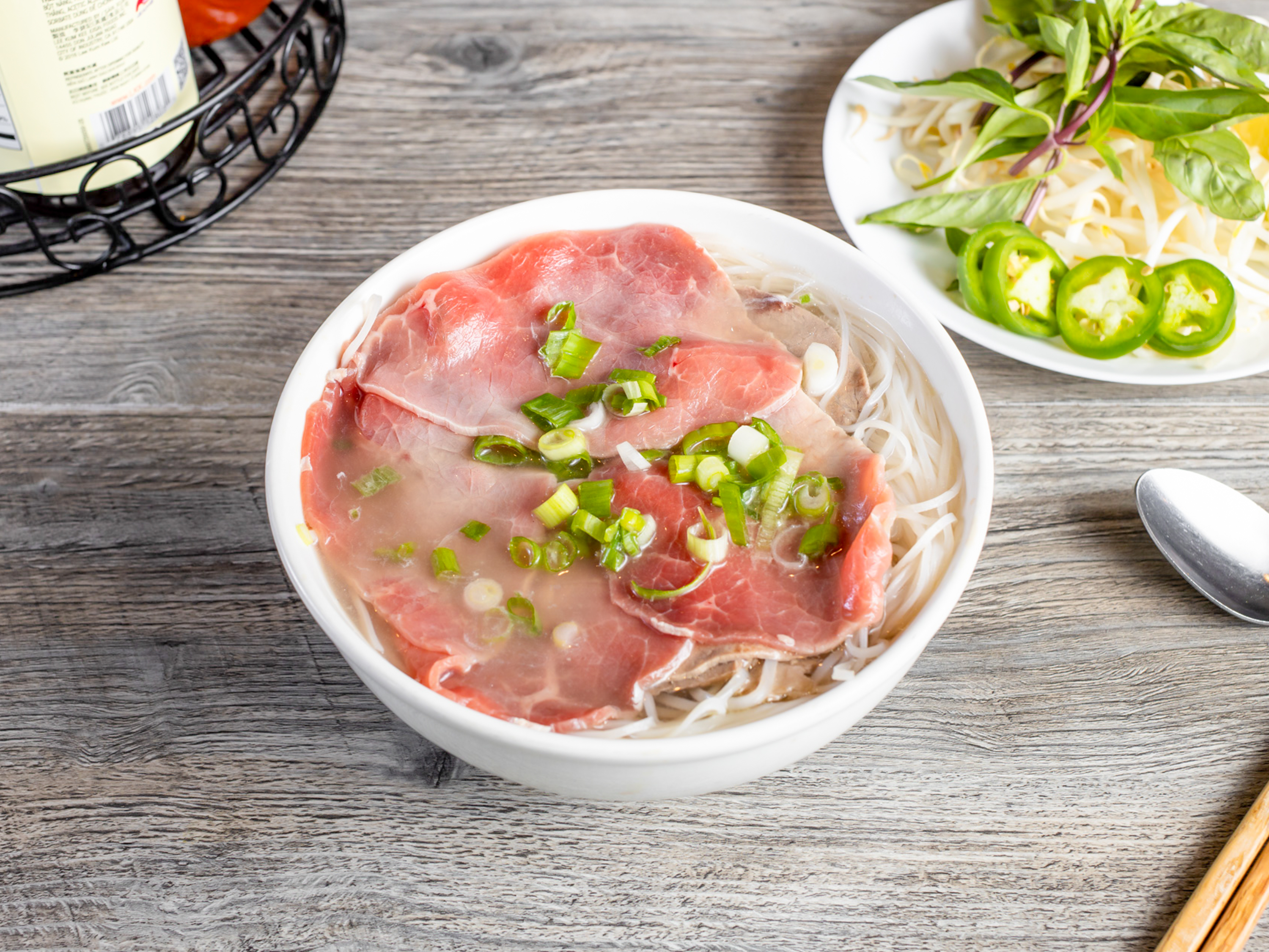 Order 3. Rare Beef Noodle Soup food online from Oasis Vietnamese Cuisine store, Pacifica on bringmethat.com