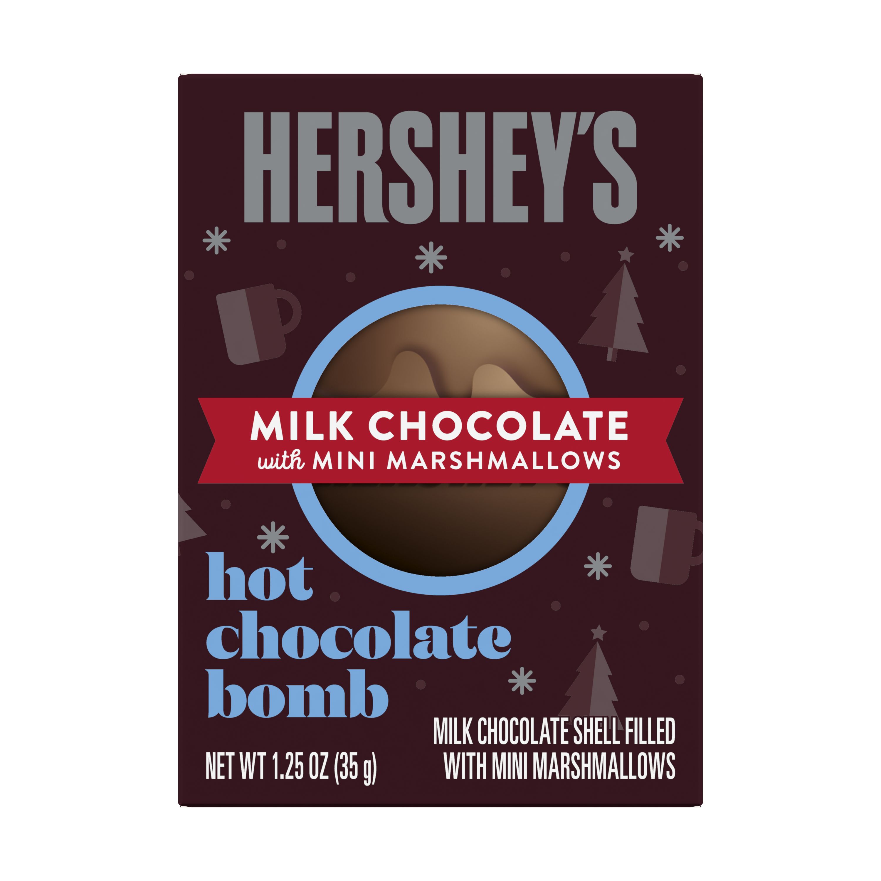 Order Hersheys Hot Chocolate Bomb Filled with Mini Marshmallows - 1.25 oz food online from Bartell store, Edmonds on bringmethat.com