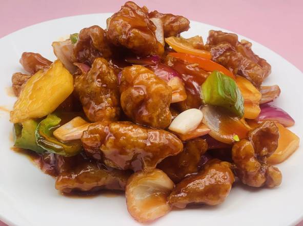 Order Sweet & Sour Pork Rid food online from Peony Seafood Restaurant store, Oakland on bringmethat.com