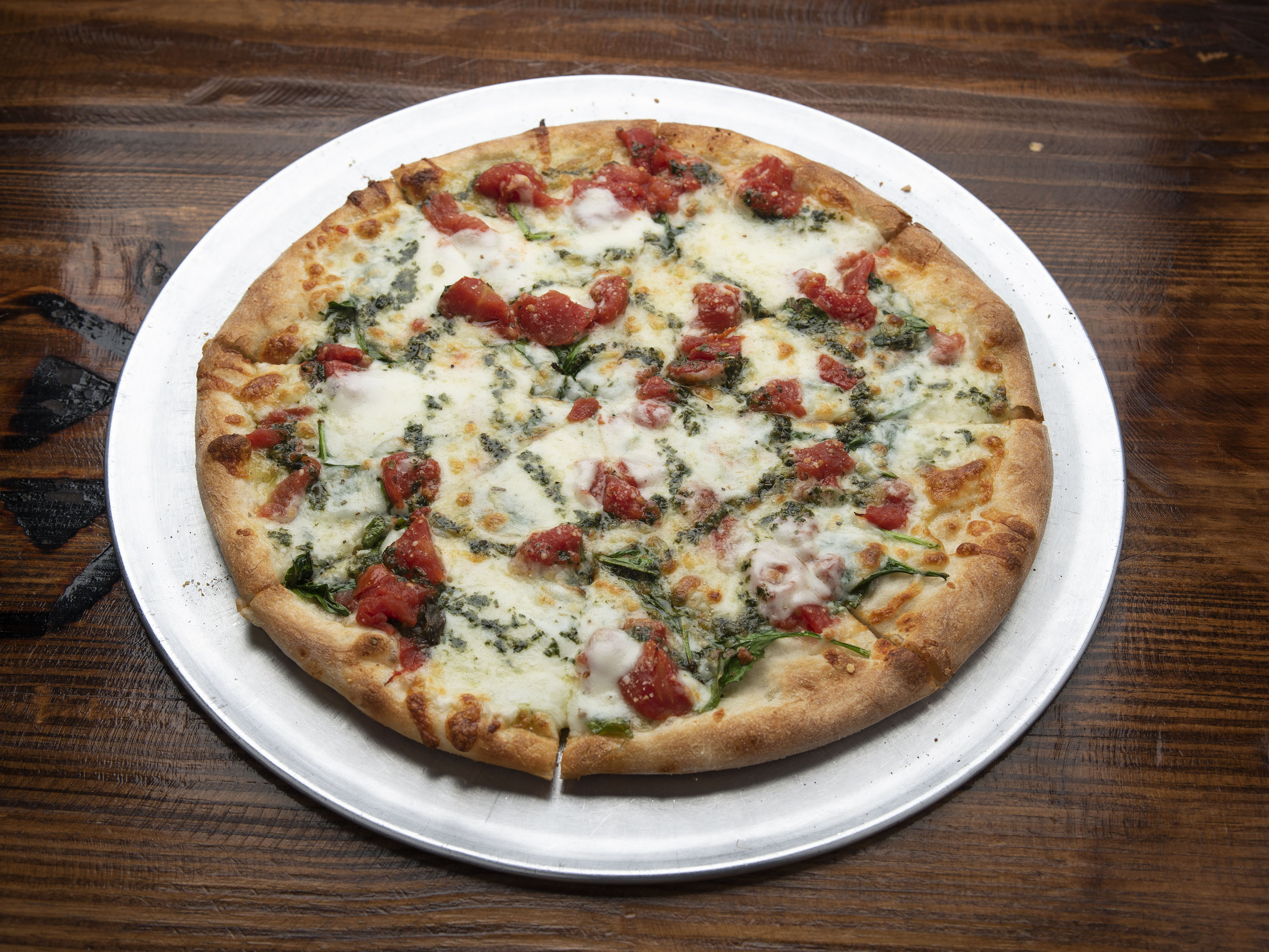 Order Pesto Pizza food online from The Pizzeria - W. University Dr. store, Edinburg on bringmethat.com