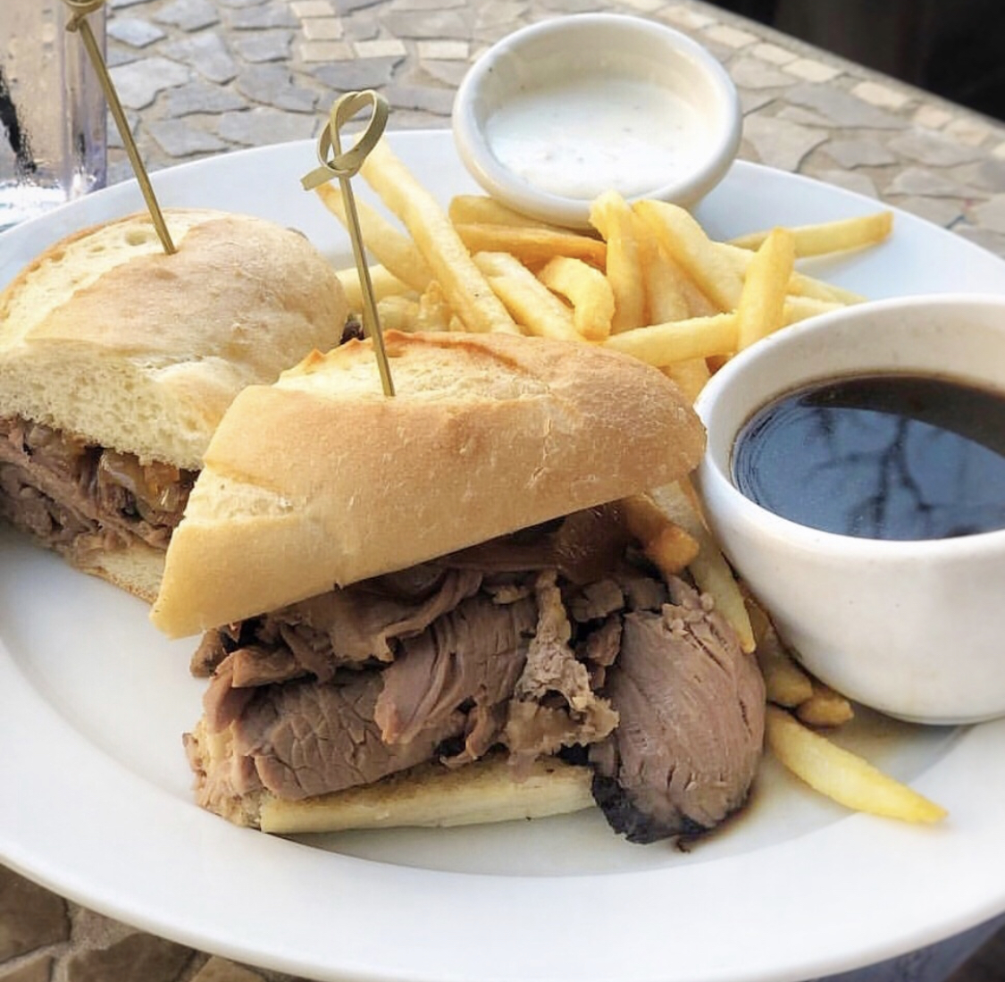 Order 8 oz. Prime Rib French Dip food online from Marmalade Cafe store, Sherman Oaks on bringmethat.com