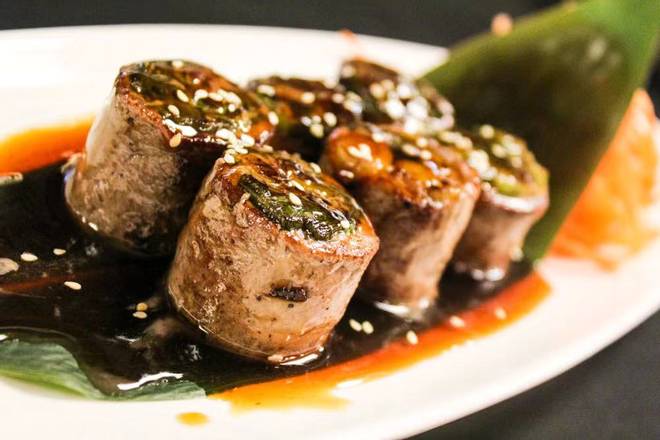Order Beef Negimaki food online from Sushi Stop Japanese Cuisine store, Warminster on bringmethat.com