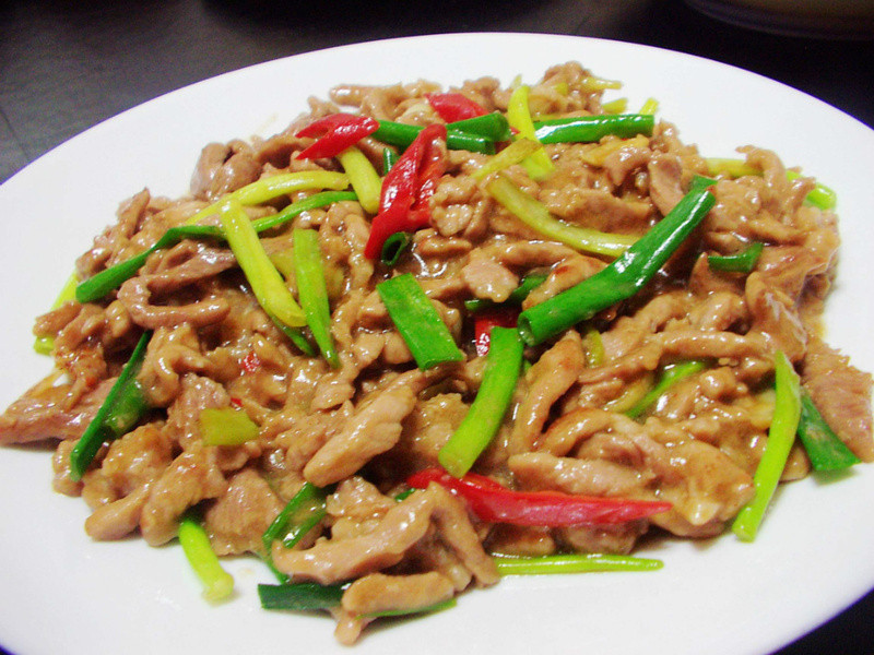 Order P4. Green Onion with Shredded Pork food online from China First store, Seattle on bringmethat.com