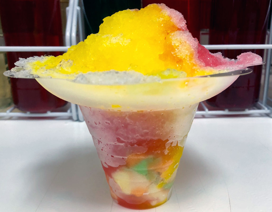 Order Rainbow Falls Shave Ice food online from Ohana Hawaiian Shave Ice store, North Myrtle Beach on bringmethat.com