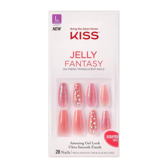 Order KISS Jelly Fantasy Jelly Nails, Coral Pink food online from CVS store, INGLEWOOD on bringmethat.com
