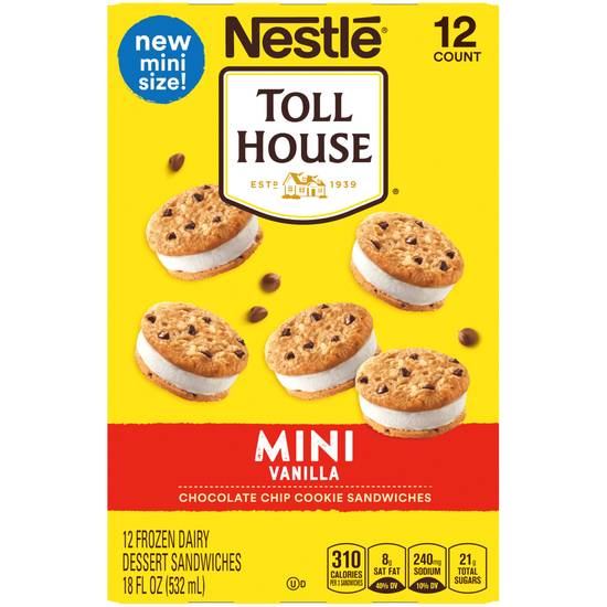 Order Nestle Toll House Mini Vanilla Chocolate Chip Cookie Sandwiches, 12 Count food online from Cvs store, DES MOINES on bringmethat.com