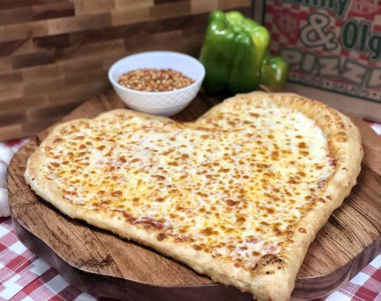 Order Heart Shaped Pizza food online from Manny & olgas pizza store, Silver Spring on bringmethat.com