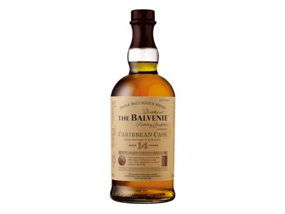 Order The Balvenie Caribbean Cask 14 Year Old Single Malt Scotch Whisky - 750ml Bottle food online from Josh Wines & Liquors Inc store, New York on bringmethat.com