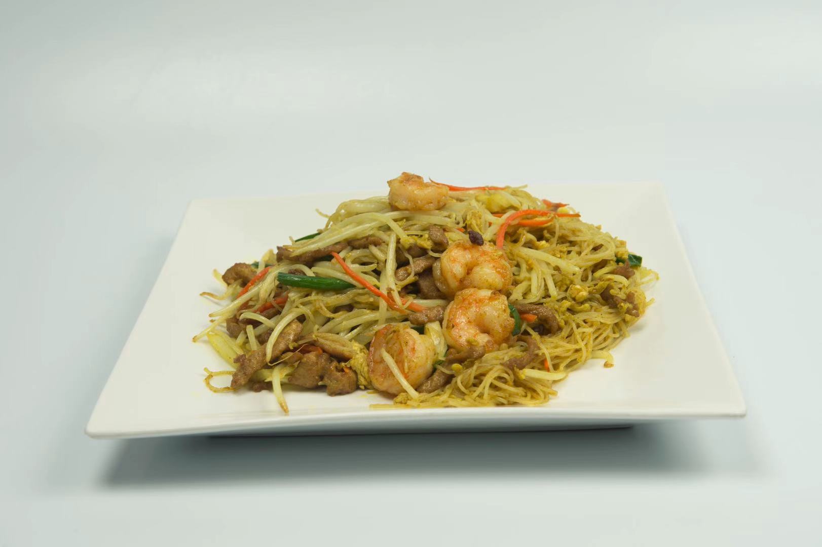 Order 123. Singapure Style Rice Noodle food online from Mei-Don Chinese Cuisine store, Santa Rosa on bringmethat.com