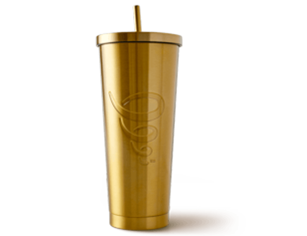 Order Holiday Tumbler - Gold food online from Jamba store, Mckinney on bringmethat.com