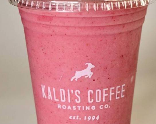 Order Strawberry and Cream Smoothie (16 oz) food online from Kaldi Coffee On Skinker store, Saint Louis on bringmethat.com