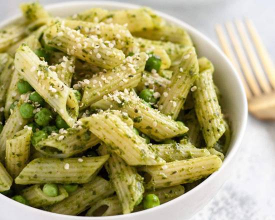 Order Penne Basil Pesto Cream food online from Pazzo pizzeria store, Los Angeles on bringmethat.com