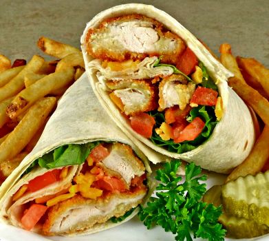 Order Crispy Chicken Wrap food online from Fryn' Pan Family Restaurant store, Fargo on bringmethat.com