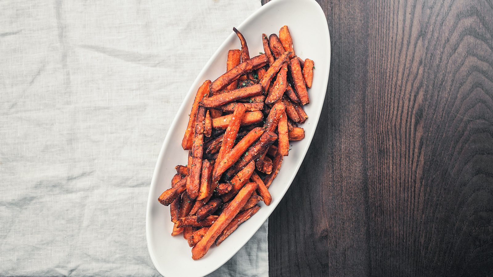 Order Large Sweet Potato Fries food online from The Colorado Vegetarian Kitchen store, Golden on bringmethat.com