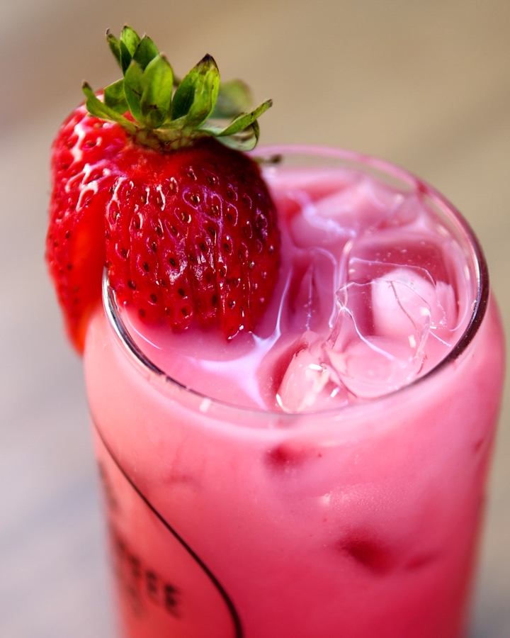 Order Strawberry Coconut Hibiscus Shaken Iced Tea -  # food online from The Coffee Class store, Las Vegas on bringmethat.com