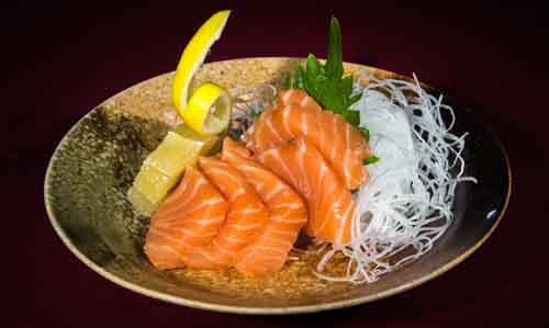 Order S1. Salmon Sashimi food online from Koyoma Sushi store, Albuquerque on bringmethat.com