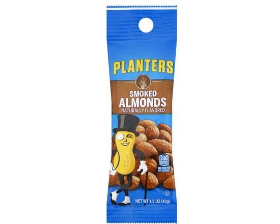Order Planters Smoked Almonds, 1.5oz  food online from Tenderloin Liquor store, San Francisco on bringmethat.com