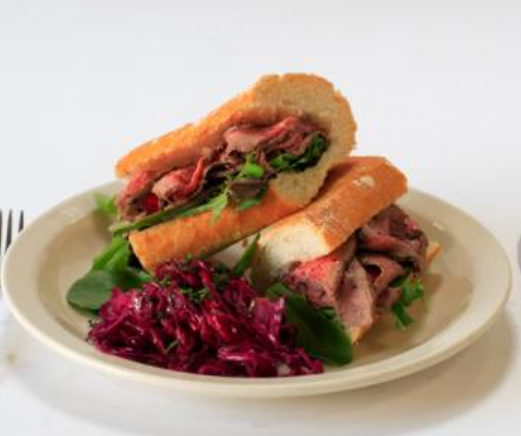 Order Pepper Tri-Tip of Beef Sandwich food online from Cocola Bakery store, Redwood City on bringmethat.com