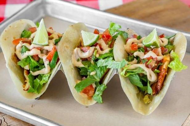 Order 1 Fish Taco food online from Scott's Kitchen and Catering at Hangar 29 store, Kansas City on bringmethat.com