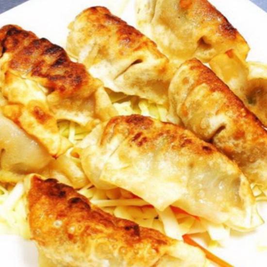 Order Pan Fried Dumpling (6 pcs) food online from Lucky Wok Chinese Food store, Ontario on bringmethat.com