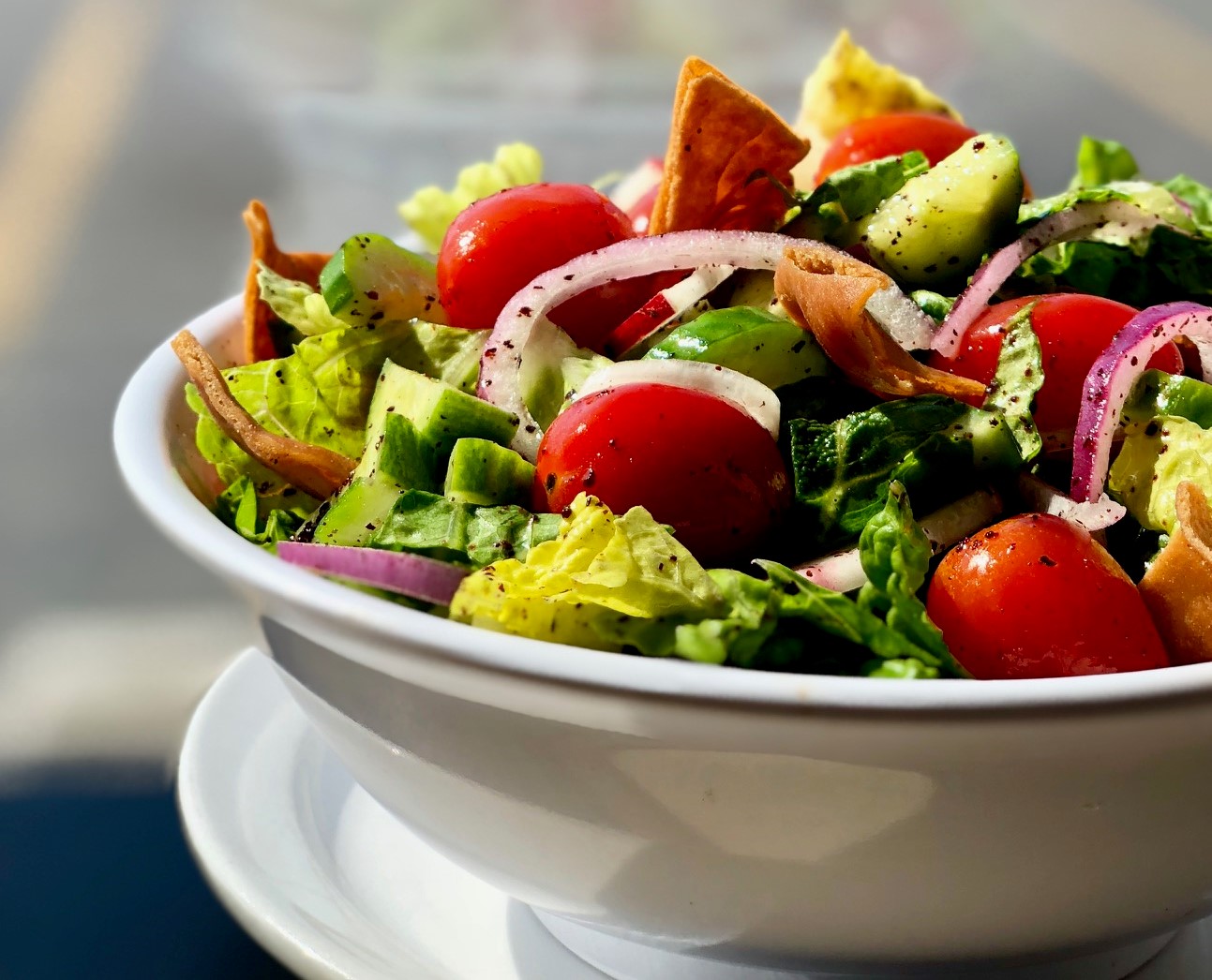 Order Fattoush Salad food online from Libanais Resturant store, Lincolnwood on bringmethat.com