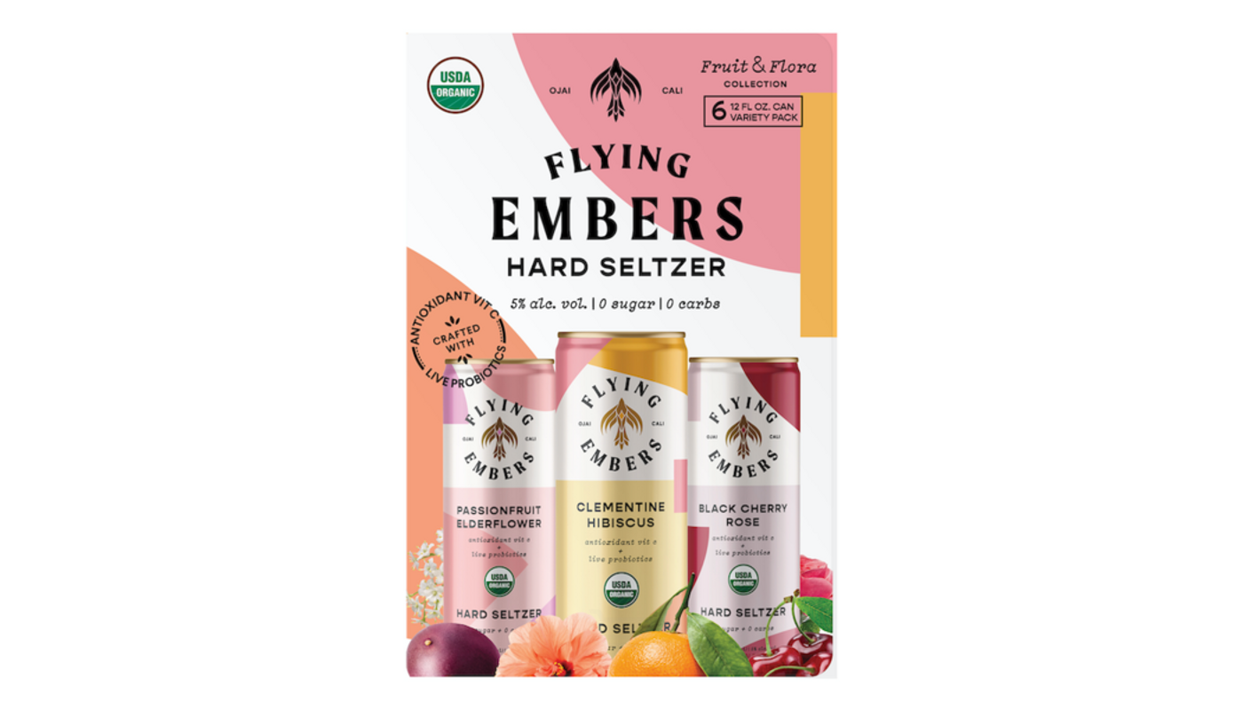 Order Flying Embers Fruit & Flora Variety Pack Hard Seltzer 6x 12oz Cans food online from Far Western Liquor store, SANTA MARIA on bringmethat.com