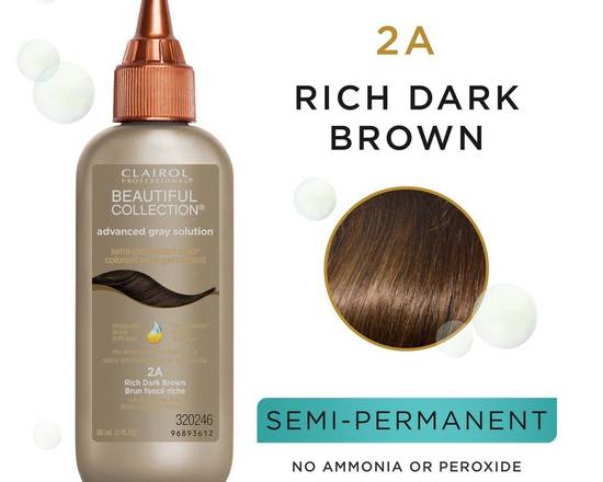 Order Beautiful Collection Advanced Gray Solution Semi-Permanent Color- 2A RICH DARK BROWN  food online from iDa Beauty Supply Store store, Middletown on bringmethat.com
