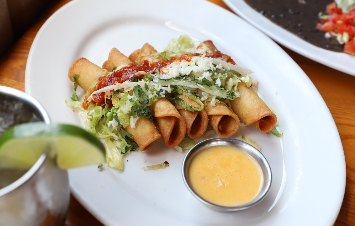 Order Taquitos Chicken Appetizer food online from Roja Mexican Grill store, Omaha on bringmethat.com