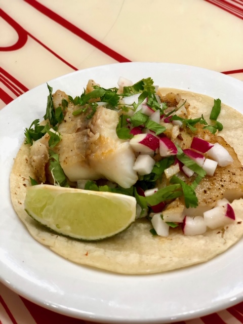 Order 18. Fish Taco food online from Al horno lean mexican kitchen catering store, New York on bringmethat.com