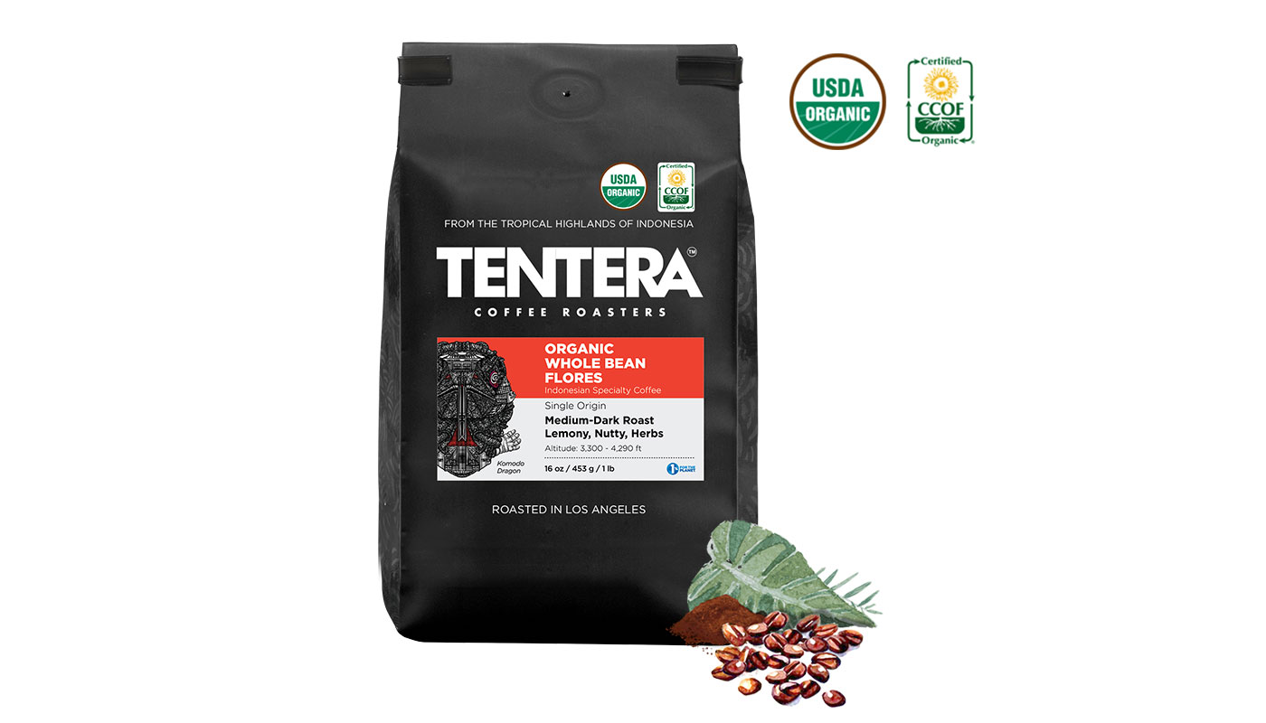 Order Flores Indonesian 1 pound (Lemony) food online from Tentera Coffee Roasters store, Los Angeles on bringmethat.com