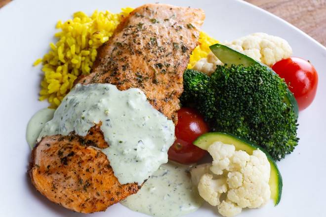 Order Roasted Salmon* food online from Carolina Ale House store, Raleigh on bringmethat.com