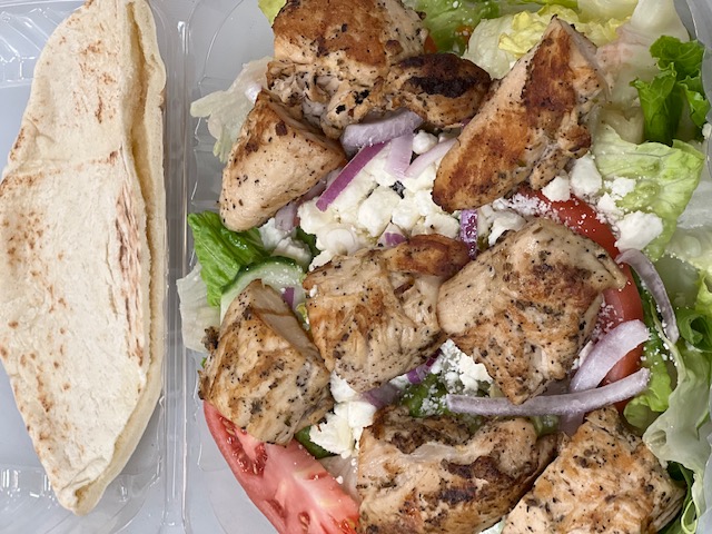 Order Grilled Chicken Kabob Salad food online from Nick Deli And Pizza Inc store, Marlborough on bringmethat.com