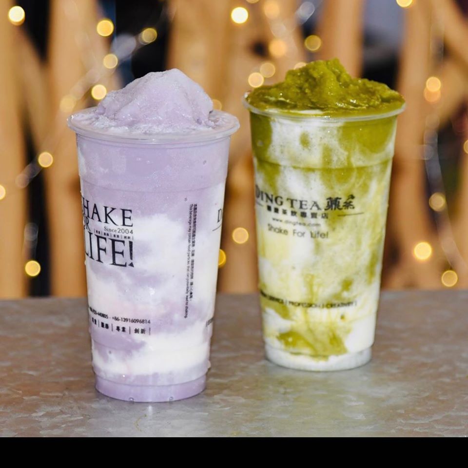 Order Matcha Slush (LARGE SIZE ONLY) food online from Ding Tea store, Fountain Valley on bringmethat.com